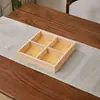 Bandeja de Bambu com Nove Compartimentos, Louça Criativa para Restaurantes de Hot Pot, Bandeja Especial para Legumes de Hot Pot com Conjunto de Tigelas