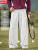 Pantalones Casuales de Estilo Americano de Cinco Rayas Bloque de Color, Pantalones Deportivos Sueltos de Pierna Recta para Otoño, Pantalones de Chándal Bordados de Marca de Moda
