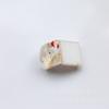 Japonés y Coreano Retro Viento Minisary Resina Cuadrado Geométrico Serrín Cabeza de Flor Seca Accesorios para el Cabello Pendientes Pendientes Pendientes Material de Accesorios DIY