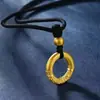 Vietnam banhado a ouro ouro real fivela de segurança pingente masculino e feminino mesmo anel de ouro colar feminino ao vivo e-commerce fábrica atacado
