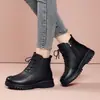 Botines Cortos de Algodón para Mujer de Mamá 2025 Estilo Nuevo Cómodos y Cálidos Zapatos de Algodón para Mediana Edad y Personas Mayores Botas de Suela Gruesa Antideslizantes Botas de Nieve