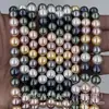Perlas Redondas Shijia de Color Mixto de Alta Calidad, Cuentas Sueltas para Pulsera, Collar, Accesorios de Joyería, Cuentas Semi-Terminadas al por Mayor
