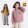 TUTU Elefantinho Roupas Infantis Jaqueta de Lã para Meninas 2026 Outono/Inverno Novo Estilo Tamanhos Infantis Médio a Grande Mais Lã Mais Grossa