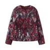 Marca Z Comercio Exterior Transfronterizo Stock Listo Estilo Europeo y Americano Ropa de Mujer 2026 Primavera Nueva Chaqueta de Algodón con Estampado de Textura Animal