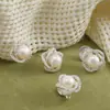 Pequeño y Exquisito Estilo Francés de Alta Gama Sin Perforaciones para Mujer Clip de Oreja de Perla Estilo Retro Francés Disco de Bobina de Mosquito Zirconia Exquisito Simple
