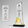 Troféu de cristal com impressão colorida de alta qualidade, letras coloridas criativas, vidro, prêmio de competição para funcionários notáveis, medalha comemorativa, atacado