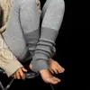 Cubierta de Pierna para Niños y Adultos Europeos y Americanos, Tejida para Danza Latina, Deportiva, Protectora, Cubre Pie de Lana, Calcetines de Pierna y Pie Cálidos para Ballet