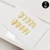 Unhas Cat-Eye Curtas Amêndoa de Alta Qualidade para Exportação, Unhas Usáveis Feitas à Mão, Unhas Populares no Estilo Ins para Atacado