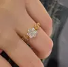 Caperucita Roja Explosivo Estilo Retro Color Aceite Goteando Alambre Dibujado Flor Anillo Femenino Diseño Nicho Sentido de Alta Calidad Anillo Anillo