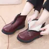 Zapatos de Algodón de Invierno para Mujeres de Mediana Edad y Mayores, Botas de Nieve Cálidas de Suela Blanda, Zapatos Antideslizantes para Mayores, Venta al por Mayor