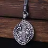 Amazon Nórdico Dragón Vikingo Runa Vikinga Colgante Collar Joyería Vikinga para Hombres Venta al por Mayor