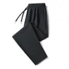 Pantalones de Seda de Hielo de Gama Alta Nuevos Pantalones de Secado Rápido para Hombre Verano Delgados Transpirables Elásticos Sueltos Talla Grande Pantalones Deportivos Casuales