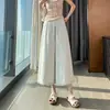 Calças pantalona de cintura alta, com caimento fluido, para mulheres, novo estilo de verão, com aplicação de renda, linho solto, casuais, versáteis, que emagrecem, calças cropped