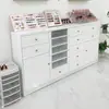 Armário de Exposição para Salão de Unhas, Armário de Unhas, Armário de Chão, Armário de Armazenamento de Esmalte e Cola para Unhas, Armário de Parede, Placa de Cores de Esmalte, Armário Lateral para Unhas