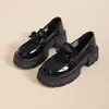 Transpirable Suela Gruesa Suela de Plataforma Malla 2026 Zapatos Pequeños de Cuero Mocasines Mujer Slip-ons Zapatos de Mujer Pequeños Zapatos Individuales Otoño