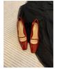 Zapatos de Tacón Alto de Correa Única con Punta Cuadrada Estilo Francés para Mujer, Nuevo Modelo 2026, Tacón Grueso, Elegantes Zapatos Mary Jane Bajos