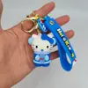 6 kt pegamento flexible de PVC para gato llavero tridimensional llavero de Hello Kitty regalo en bolsa de stock llavero
