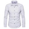 Amazon AliExpress nova camisa masculina floral de manga comprida slim fit moda europeia e americana casual de negócios atacado