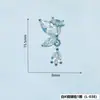 Accesorios para Uñas con Zirconia Incrustada de Cobre, Decoraciones para Uñas con Borla de Lazo Plateada, Decoraciones de Uñas Portátiles de Mariposa, Pedrería para Uñas