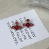 Pendientes de Moda para Mujer con Piedra Esmaltada de Colores, Pendientes de Saturno, Lujo Ligero, Diseño de Nicho, Pendientes Elegantes Retro de Gama Alta