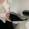 Sandalias de Plataforma Gruesa de Verano para Mujeres Bajitas, Chanclas de Vacaciones para Playa que Aumentan la Altura, Chanclas de Cuña Transparente con Estampado de Leopardo para Mujeres 2026