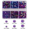 Novo produto transfronteiriço: Conjunto de strass de resina de 6/7 grades para capas de celular DIY e decorações de nail art, apresentando strass jelly de fundo plano