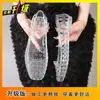 Zapatos Planos de Verano 2025, Estilo Nuevo, Punta Cuadrada, Corte Bajo, para Uso al Aire Libre, Sandalias de Moda Transparentes de Cristal, Modernas y Versátiles