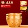 Olla de arroz de latón fortuna hogar tesoro de la suerte decoración cuenco del tesoro de latón puro olla Baifu alcancía regalo de apertura