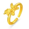 Anel de Unicórnio Dourado para Mulheres, Luxo Acessível Design de Nicho, Pequeno Anel de Cavalo Dourado, Elegante Pulseira de Espírito de Fada Pégaso Novo Estilo