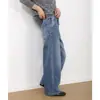 La primavera no se retrasa, nuevo producto de otoño 2026, jeans rectos holgados de cintura alta vintage con lavado de patrón de mármol para mujer