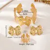 Diseño de Nicho Europeo y Americano Conjuntos de Pendientes, Pulseras y Anillos de Lazo de Alta Gama Adecuados para que las Mujeres los Usen Durante las Vacaciones Diarias