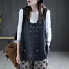 Chal de punto hueco de talla grande para mujer, temporada Primavera/Verano 2026, chaqueta sin mangas casual de corte holgado