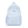 Mochila Escolar Altamente Atraente, Mochila de Grande Capacidade, Mochila com Laço, Mochila Escolar com Estampa de Estrelas, Mochila de Cor Sólida