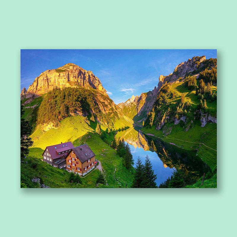 超好看！！无水印版理想生活国外风景摄影海报画桌面装饰画6送1