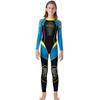 Traje de neopreno personalizado de fábrica 2.5 mm de una pieza cálido para natación de invierno, juvenil, de manga larga, a prueba de frío, para snorkel y surf