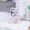 Em estoque atacado alta- série de cristal enfeites de cristal pouco cisne artesanato para os amantes presentes de casamento criativos