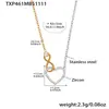 Conjunto de Colar e Pulseira Omaca Best-Seller Transfronteiriço em Formato de Coração, 8, Zircônia Ultra-Requintado em Aço Inoxidável Banhado a Ouro 18K Real