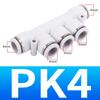 PK - Tubo de aire neumático de cinco vías con conexión rápida de plástico de 4, 6, 10, 12 y 8 mm