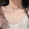 Collar con colgante de circonita estrella que combina con todo, estilo coreano, de personalidad dulce y moderna, para mujer, de lujo, ligero, de nicho, de alta calidad, con cadena de clavícula.