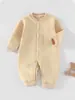 Mameluco para bebé, estilo cálido de otoño e invierno, mameluco térmico de tres capas, ropa de otoño para recién nacidos, adecuado tanto para niños como para niñas, ropa de exterior para bebés