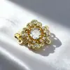 Collar Pulsera Flor Zirconia Chapado Oro Real 18K Broche Perla Kit Material Cuerda Colorida DIY Festival del Bote del Dragón