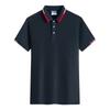 Camisa Polo de Algodón con Cuello Solapa Camiseta para Hombre Uniforme de Grupo de Trabajo Camisa con Logo Impreso Cuello de Camisa Tira Reflectante Manga Corta