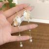 Pendientes de Perla de Plata S925 para Mujer, Lujo Ligero, Gama Alta, Nicho, Populares, Versátiles, Joyería de Oreja Única y Hermosa, Pendientes