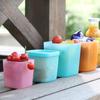 Caixa Mini para Conservação de Alimentos Cor de Gelatina Pote Selado de Plástico com Grão Grosso e Tampa Caixa para Armazenamento de Alimentos na Geladeira da Cozinha