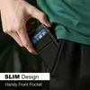 Novo porta-cartões masculino leve com bloqueio RFID para uso transfronteiriço, carteira anti-roubo para identidade e cartões bancários com compartimento lateral de alumínio e acionador