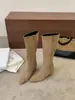 Botas Largas Vintage de Punta Cuadrada y Pierna Recta 2026 Otoño/Invierno Estilo Europeo y Americano Botas Largas que Aumentan la Altura y Adelgazan