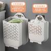 Cesta de ropa sucia plegable de plástico para montar en la pared, cesto hueco para ropa sucia, cesta de almacenamiento para baño, cesta para ropa sucia.