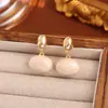 Pendientes Ovalados de Esmalte Frescos y Dulces con Goteo de Aceite, Pendientes de Moda Desmontables de Alta Gama para Mujer, Pendientes Coloridos de Dopamina