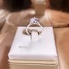 Anillo de bodas de diamantes para mujer, anillo de circonita con incrustaciones de seis garras y diamantes de alta calidad, joyería de comercio exterior de alta calidad.
