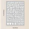 Adesivos de Letras de 0,5 polegada em caligrafia colorida, à prova d'água, tamanho pequeno, para decoração de diário, adesivos de letras em inglês DIY